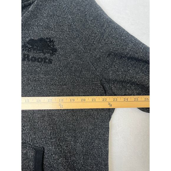 Roots Canada Charcoal Gray French Terry Zip Hoodie sz XXL Maple Leaf Casual - Picture 7 of 12